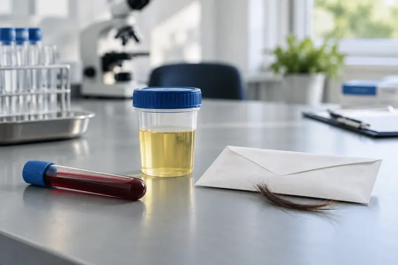 Unterschiedliche Probenmaterialien für eine Laboruntersuchung