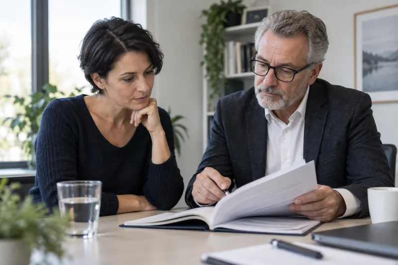 Ein Gutachten wird gemeinsam mit einer Fachperson besprochen